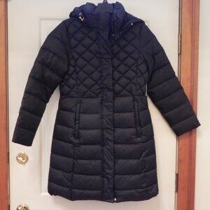 Liz Claiborne Black Winter Coat - Womens Small - Long Puffer style - NWT